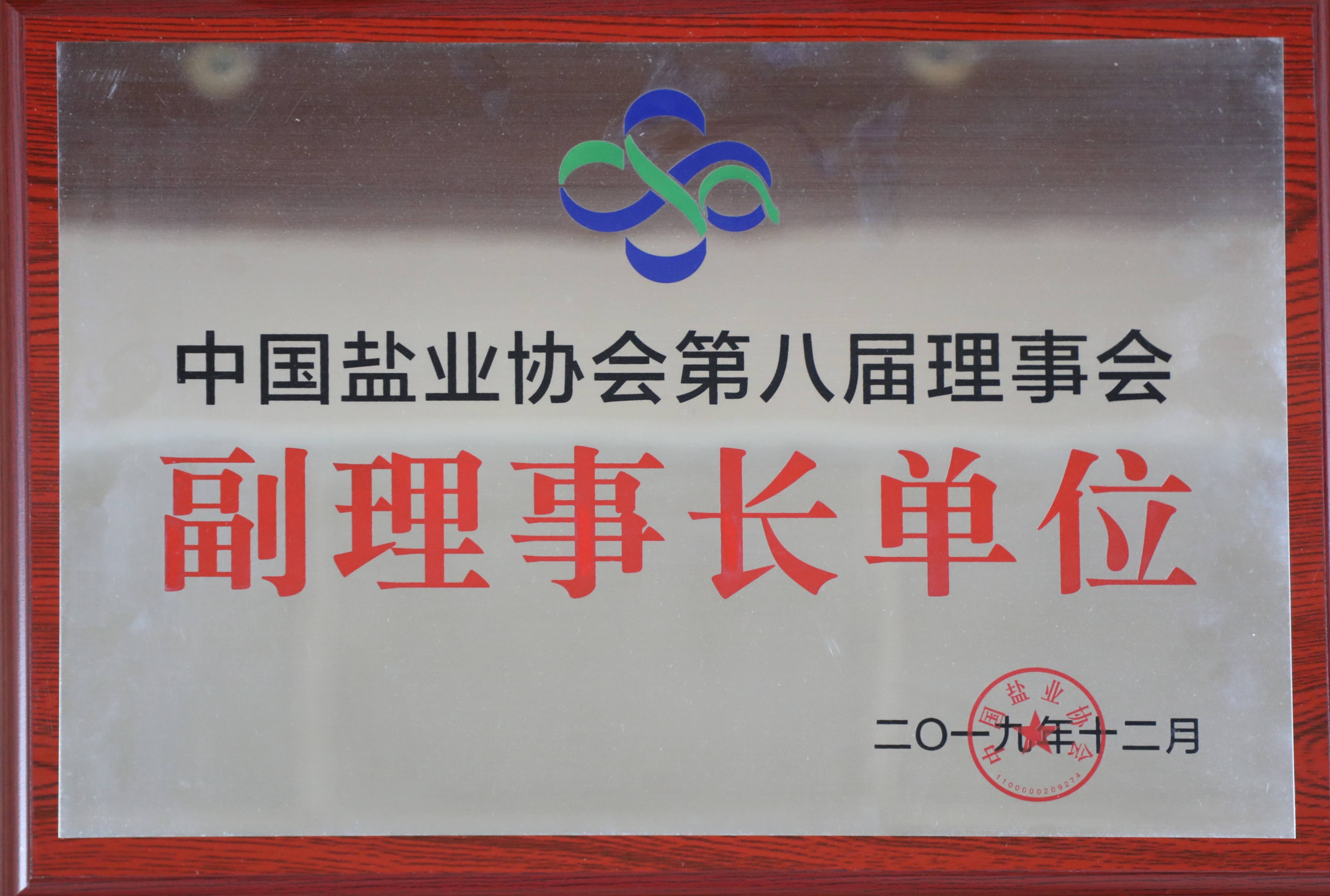 中國鹽業(yè)協會第八屆理事會副理事長單位